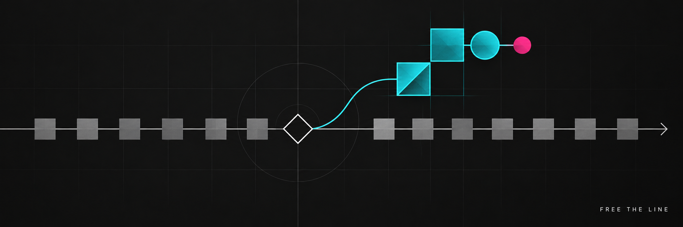 When Custom Software Is Worth Building—and When It Isn’t — abstract systems diagram by Free the Line